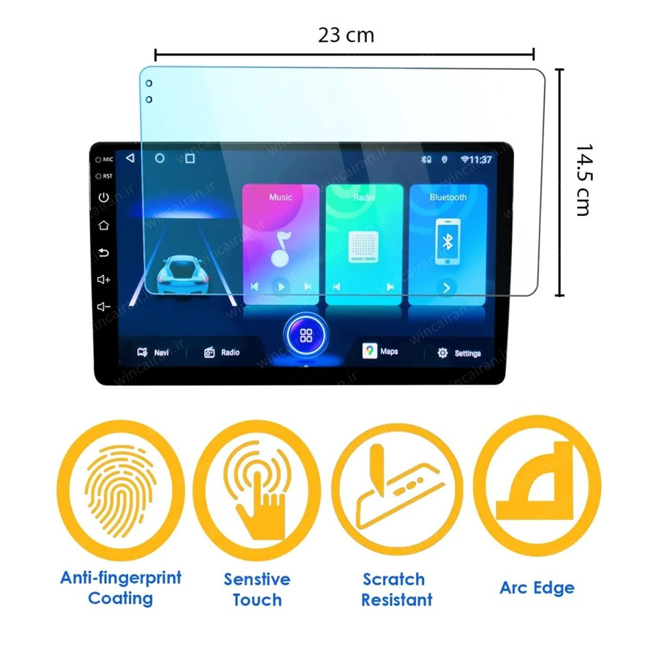 محافظ صفحه گلس مانیتور خودرو